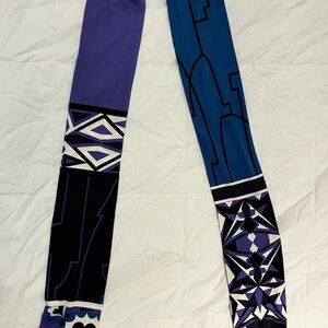 Emilio Pucci Purple and Black Silk Scarf